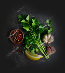 parsley and garlic