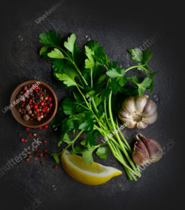 parsley and garlic